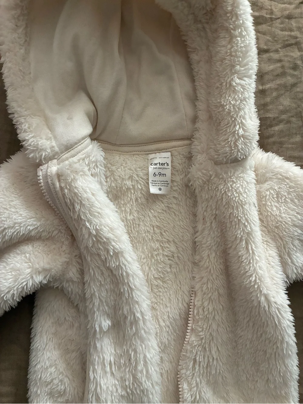 Carter's Plush Hooded Jacket 6-9 mo